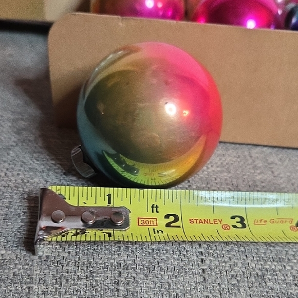 Shiny Bright Vintage Mercury Glass Multicolor Holiday Ornament - Picture 8 of 11